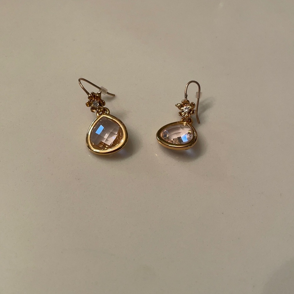 Juicy Couture Pink stone flower earrings